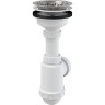 Сифон ALCAPLAST A446-DN50/40 для мойки с нержавеющей решеткой Ø115 без штуцера