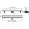 Водоотводящий желоб ALCAPLAST APZ13-DOUBLE9 с двухсторонней решеткой DOUBLE AG071401550