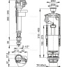 Выпускной комплект ALCAPLAST SA2000K 1/2 CHROM со стоп кнопкой, впускной механизм А16, подключение 1/2